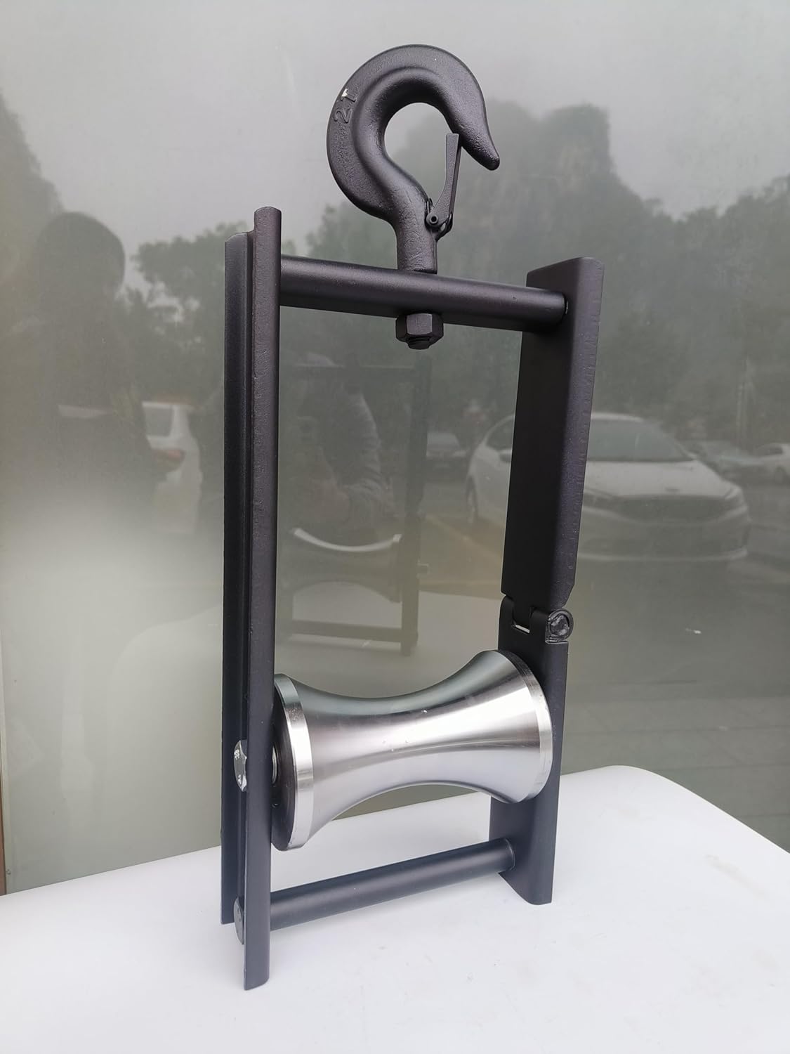 Cable Puller Sheave,Cable Feeding Sheave,Industrial Cable Pulley for Large-Scale Laying,Heavy-Duty Pulleys Sheave, Heavy Duty Cable Guide,Wire Pulling sheave;6.3" Steel Sheaves-4,000 LB Capacity