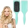 Bounce Curl Define Brush, Curl Brush for Curly Hair, Wet and Dry Detangling Curl Comb, Green Define Curls Hair Brush for Styling