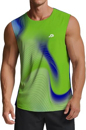 ANGEL CITIZ Men's Running Tank Top Gym Sleeveless T-Shirts Ultra Lightweight Marathon Singlet Training Vest UPF 50+
