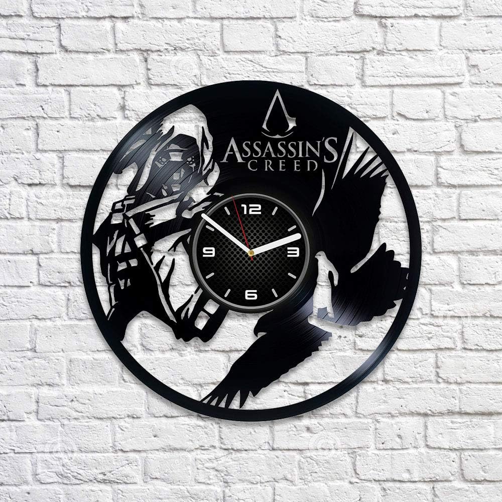 Assassin's Creed Vinyl Record Wall Clock Assassin's Creed Vinyl Clock Assassin's Creed Wall Clock Assassin's Creed Gift Assassin's Creed Gift for Man Gift for Gamer Clock 12 inch