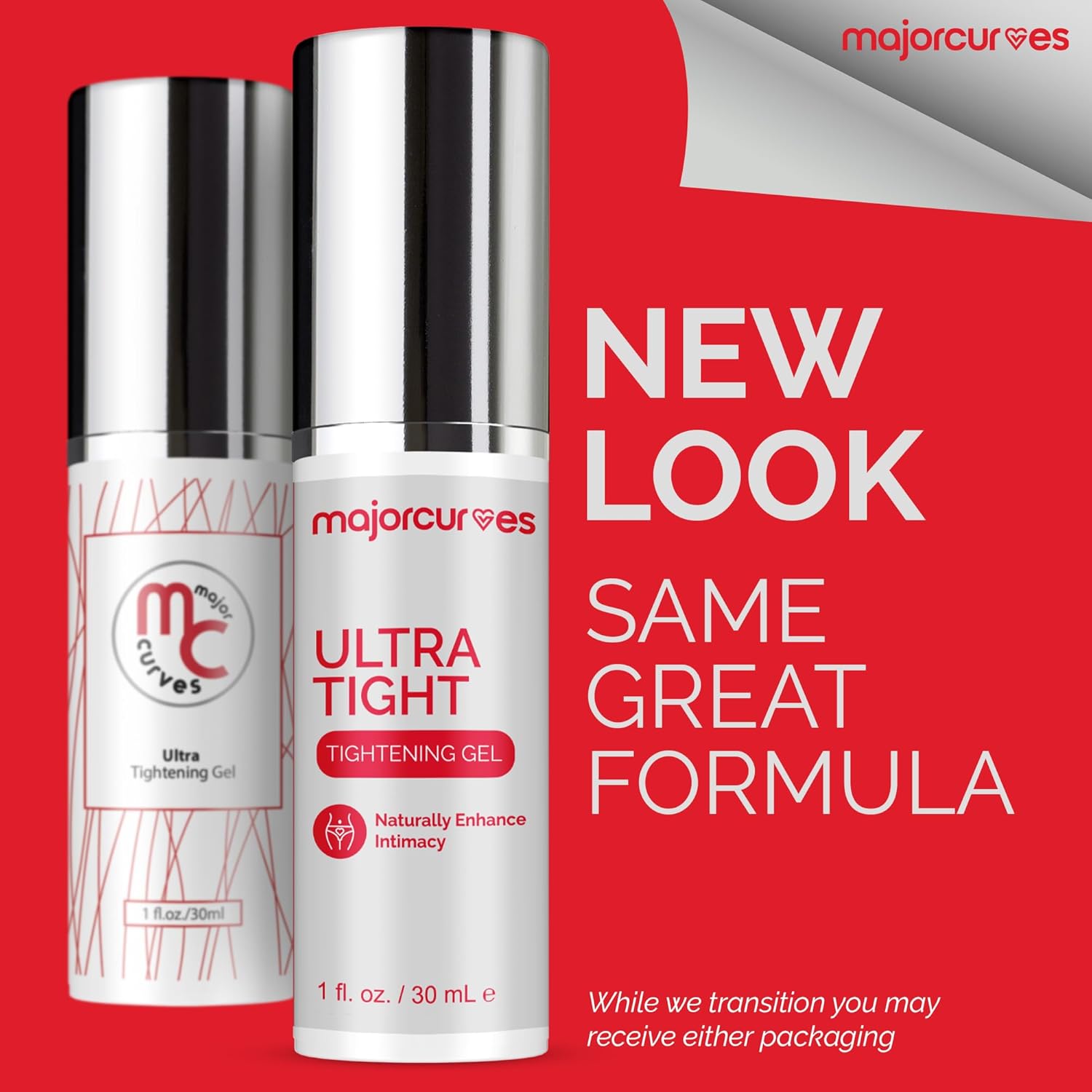 Major Curves Ultra Vaginal Tightening Gel - Instant Tightener, China Shrink Cream Alternative for Women, New Enhanced Formula with Witch Hazel and Organic Aloe Vera