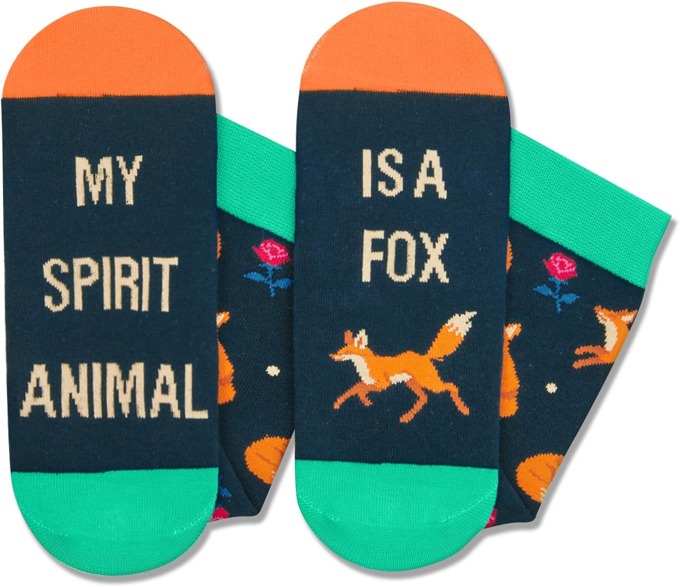 HAPPYPOP Funny Socks for Men Women - Squirrel Giraffe Bear Panda Fox Moose Gifts for Teens