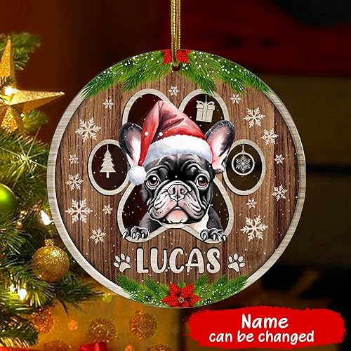 Miniatura 56 de Adorno personalizado de Yorkie para Navidad, adornos personalizados con nombre de mascota, adornos acrílicos para colgar en el árbol de la puerta