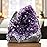 EMPORION Natural Amethyst (1 lb to 1.5 lb) - 3.5 to 6 Height - Crystal Clusters Stone from Uruguay Raw Geode Quartz - Deep Purple Color