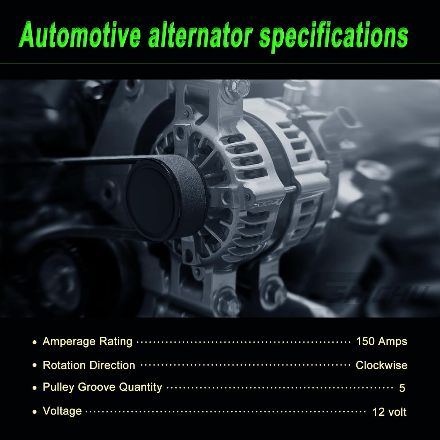 Alternator Compatible with 2013-2019 Malibu ATS 2014-2019 Impala CTS 2015-2016 Canyon 2014-2017 Regal 2015-2020 Colorado Replace for 11682N 13592811 1042101960 22892568