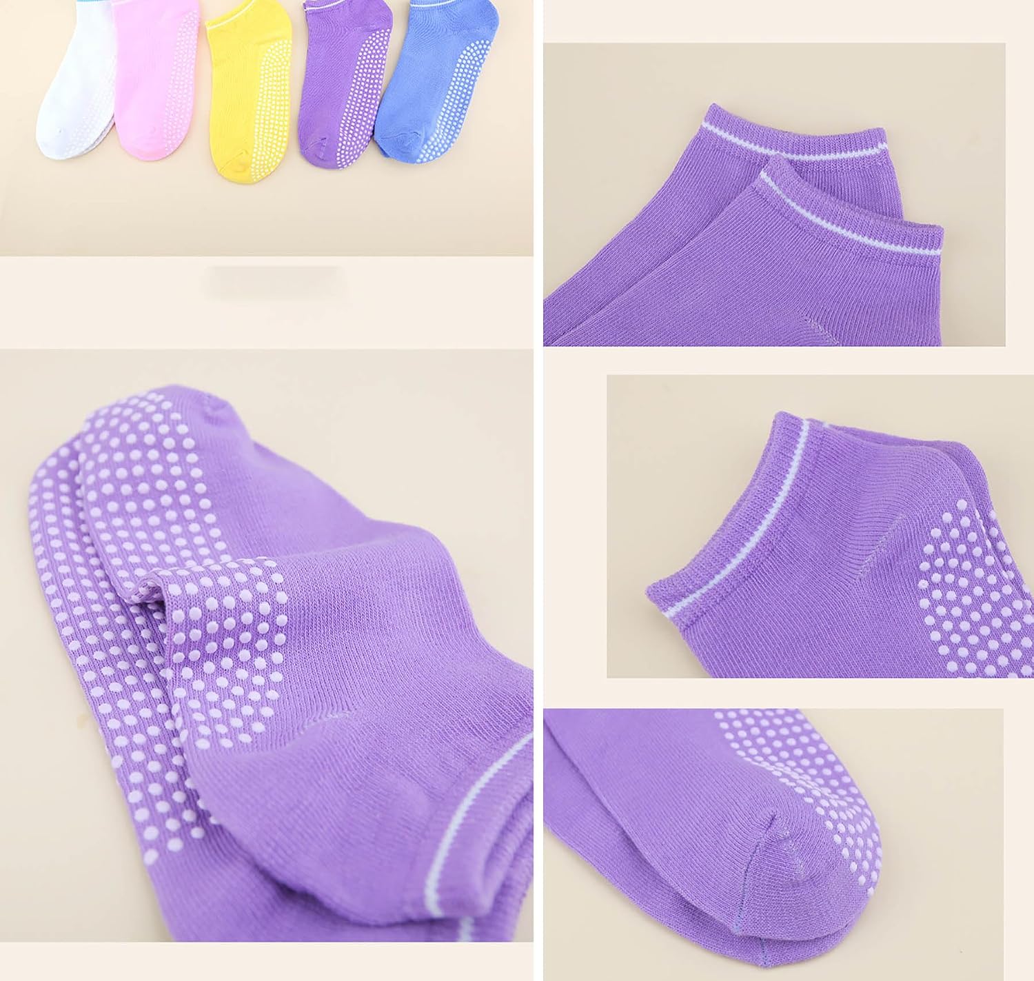 YYaaloa Yoga Socks Non Slip Grip Socks for Women Yoga Barre Pilates