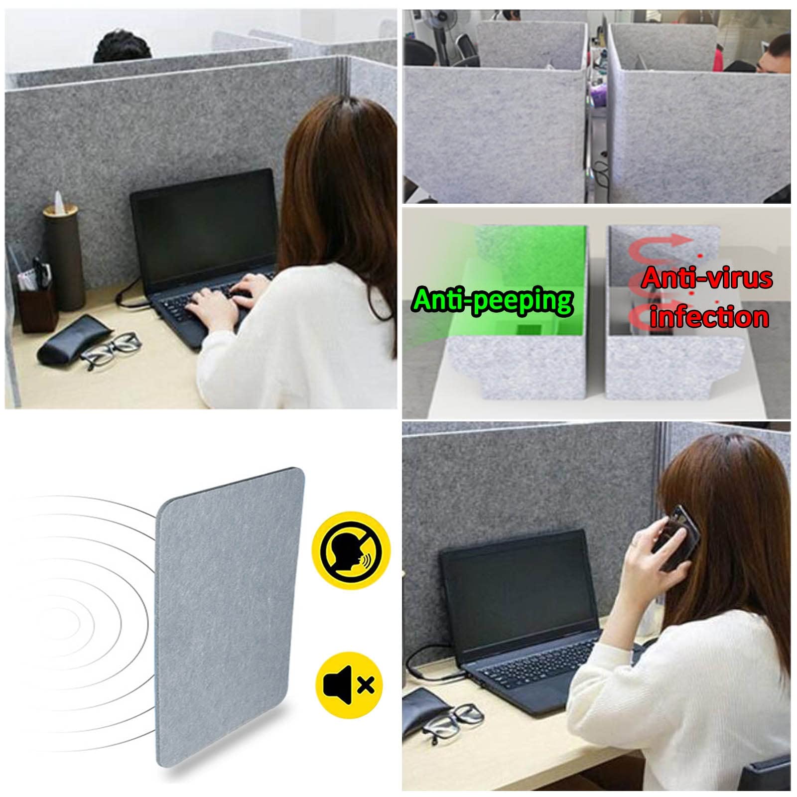 パーテーションデスク room.s 深井無線工業 ホワイトアッシュ／グレー