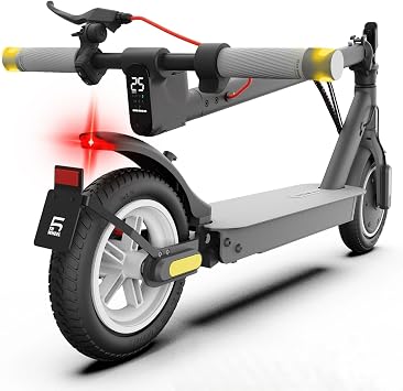 5th Wheel V30 Pro Electric Scooters for Adults, 32km Long Range, 500W Peak Motor, 25km/h Max Speed, 4 Speed Mode, 10 Solid Tires, Foldable E Scooter with APP, Turn Signals, Dual Brakes, Max Load 120kg