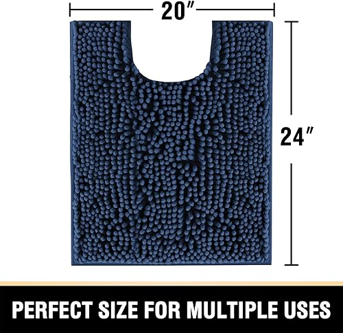 Miniatura 216 de Alfombras de baño Tapetes para baño antideslizante de chenilla de lujo alfombra de baño alfombra extra suave y absorbente Tapetes peludos lavables