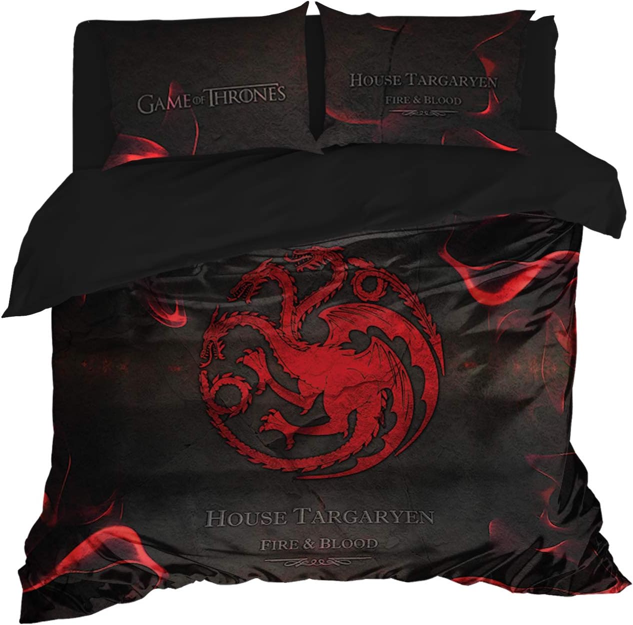Bedding Set Targaryen Family, GOT Inspired Duvet Cover with 2 Pillow Cases, B-176 (Queen 95"x87")