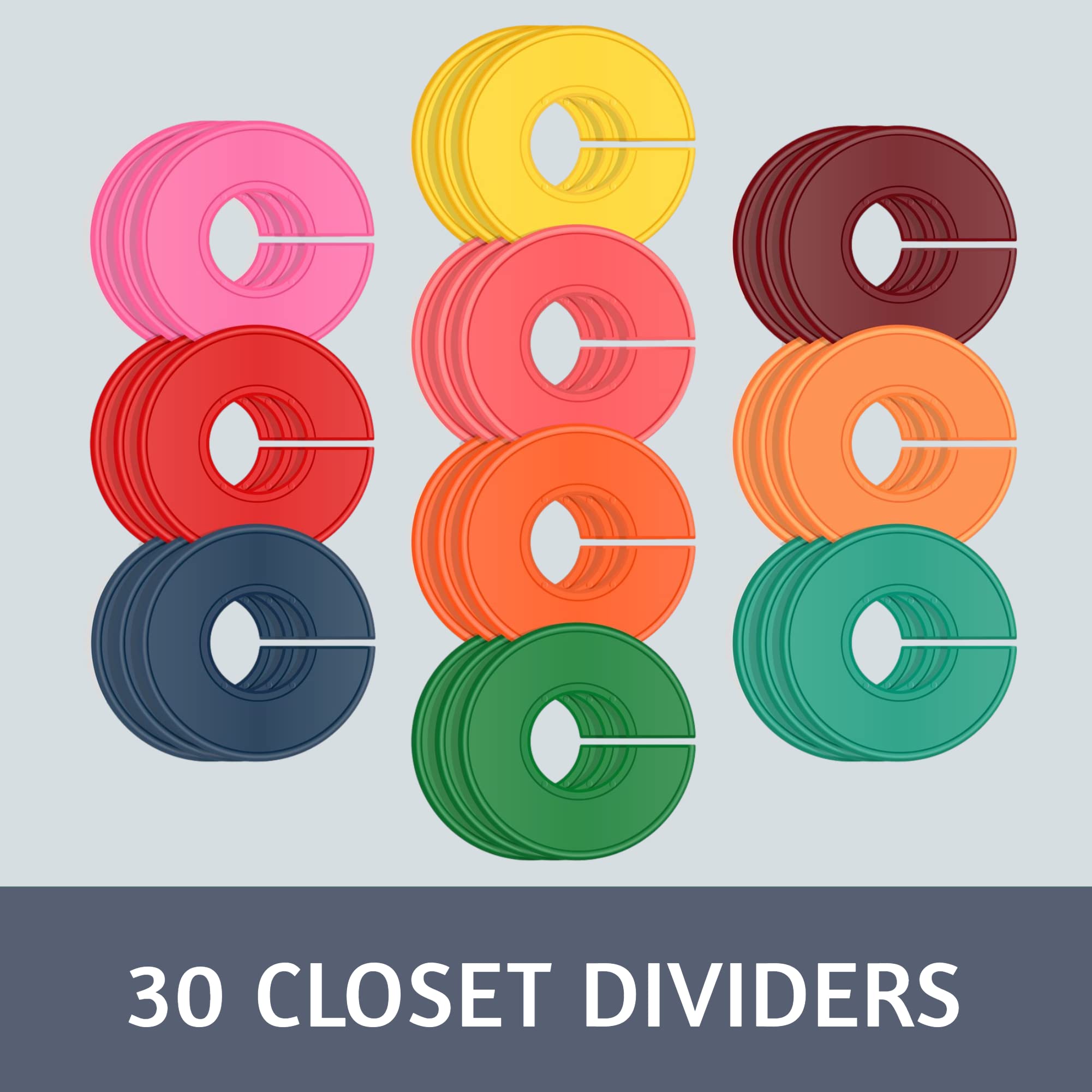 Buy 30 Closet Dividers for Hanging Clothes 30 Clothing Rack Dividers