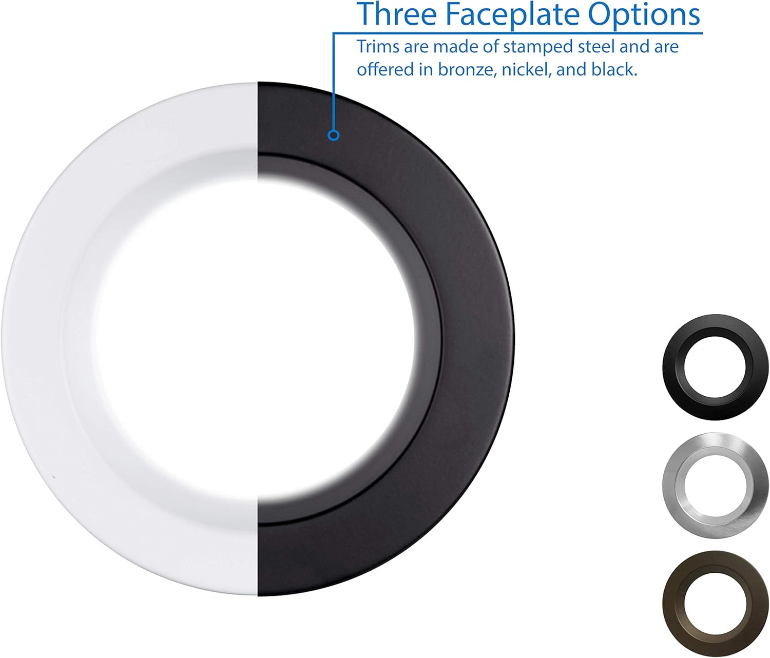 NICOR Lighting DLR4506120S-BK DLR4 Selectable CCT Downlight, 4, Black