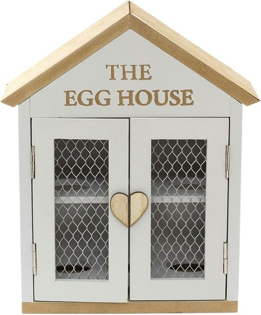 Carousel Home Gifts Shabby Chic Wooden Egg House | Egg Storage Rack | Egg Cabinet - The Egg House