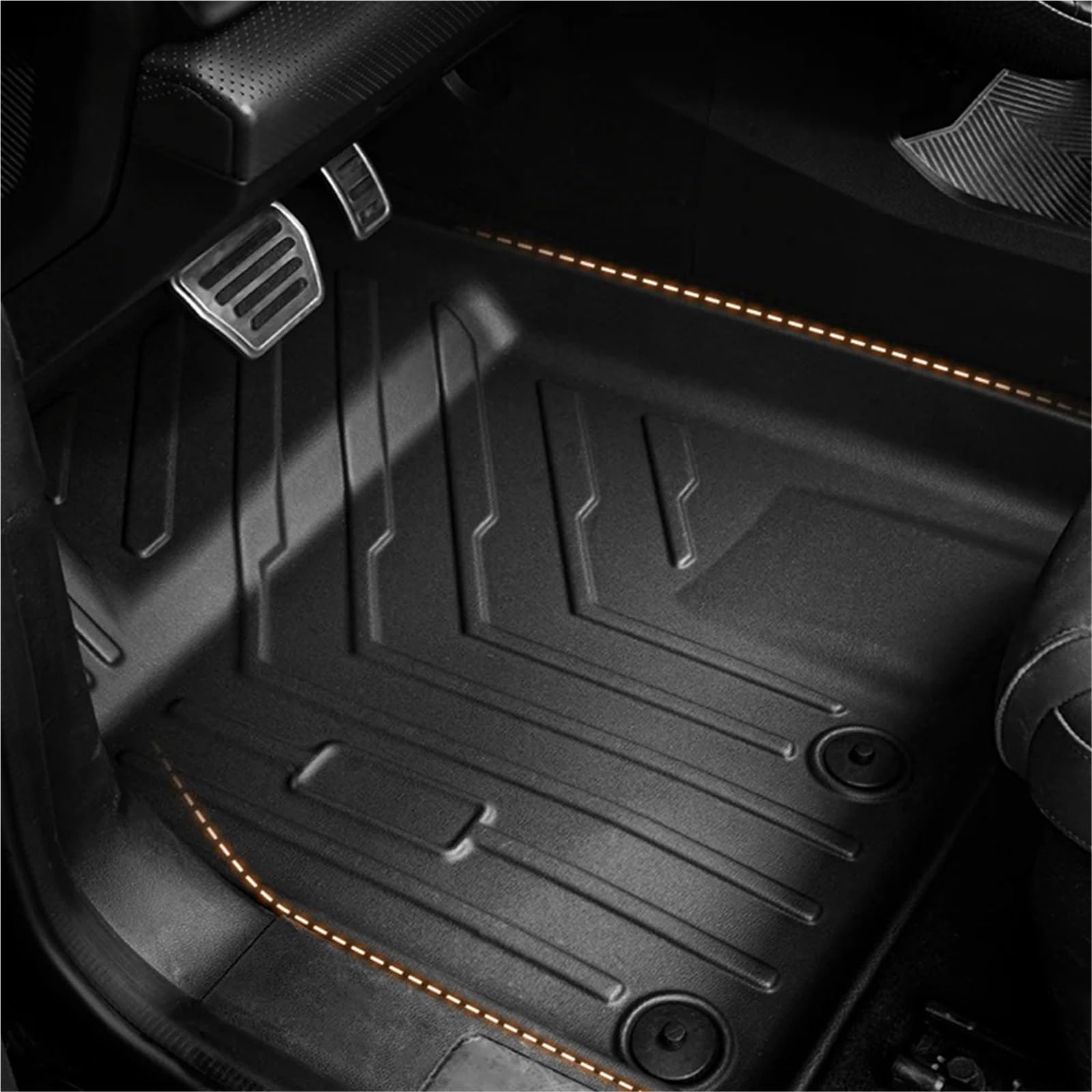 Tappetini Auto Per Jetour T2 Per Traveller 2024-2026 Tappetini Tronco All Weather Impermeabile Anti-Slip Anteriore Posteriore Cargo Liner Rilievi Del Piede Tappeto(3PCS SETS)