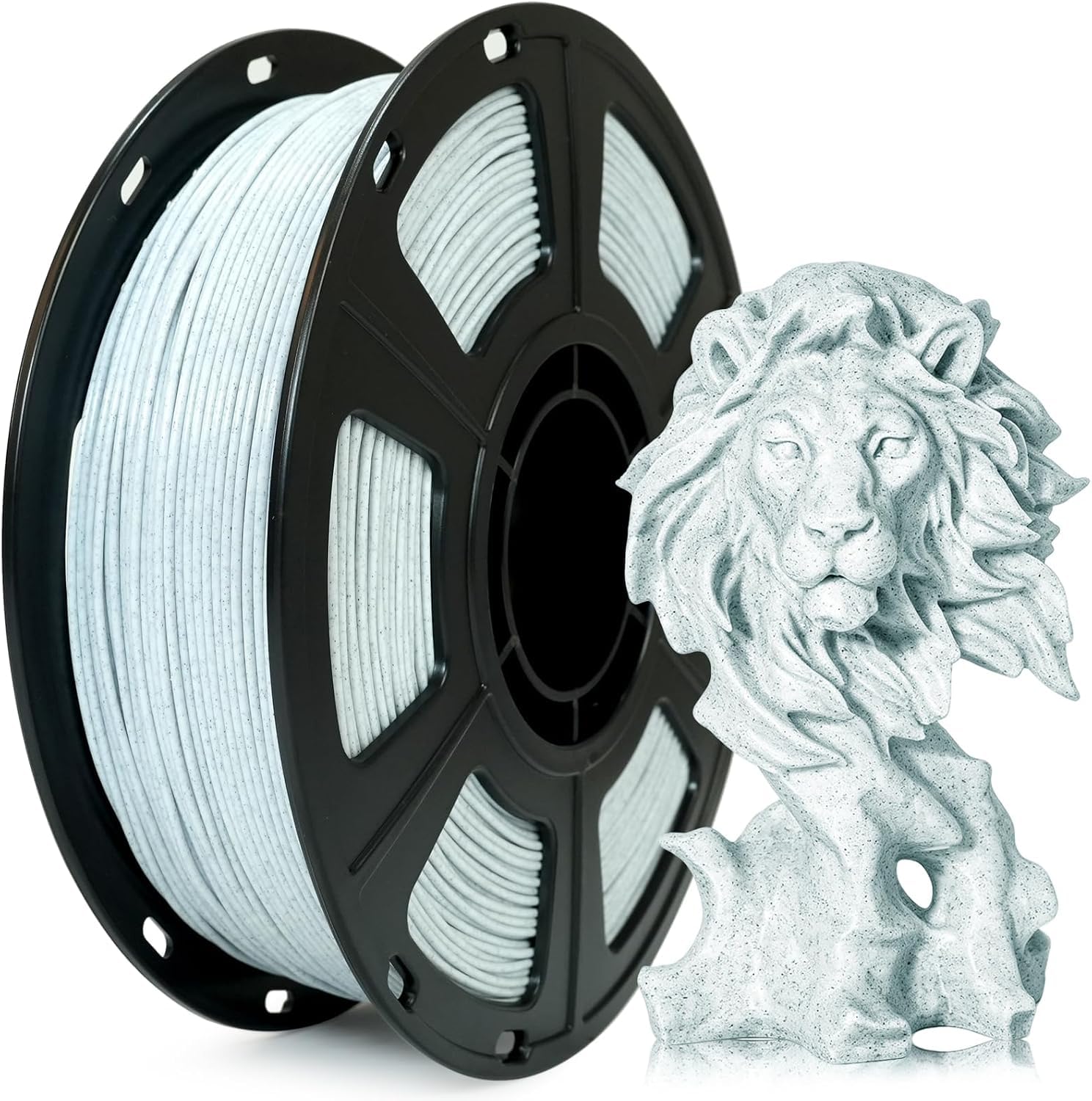 GIANTARM 3D Printer Filament, Like Marble Grey Pla Filament,1Kg