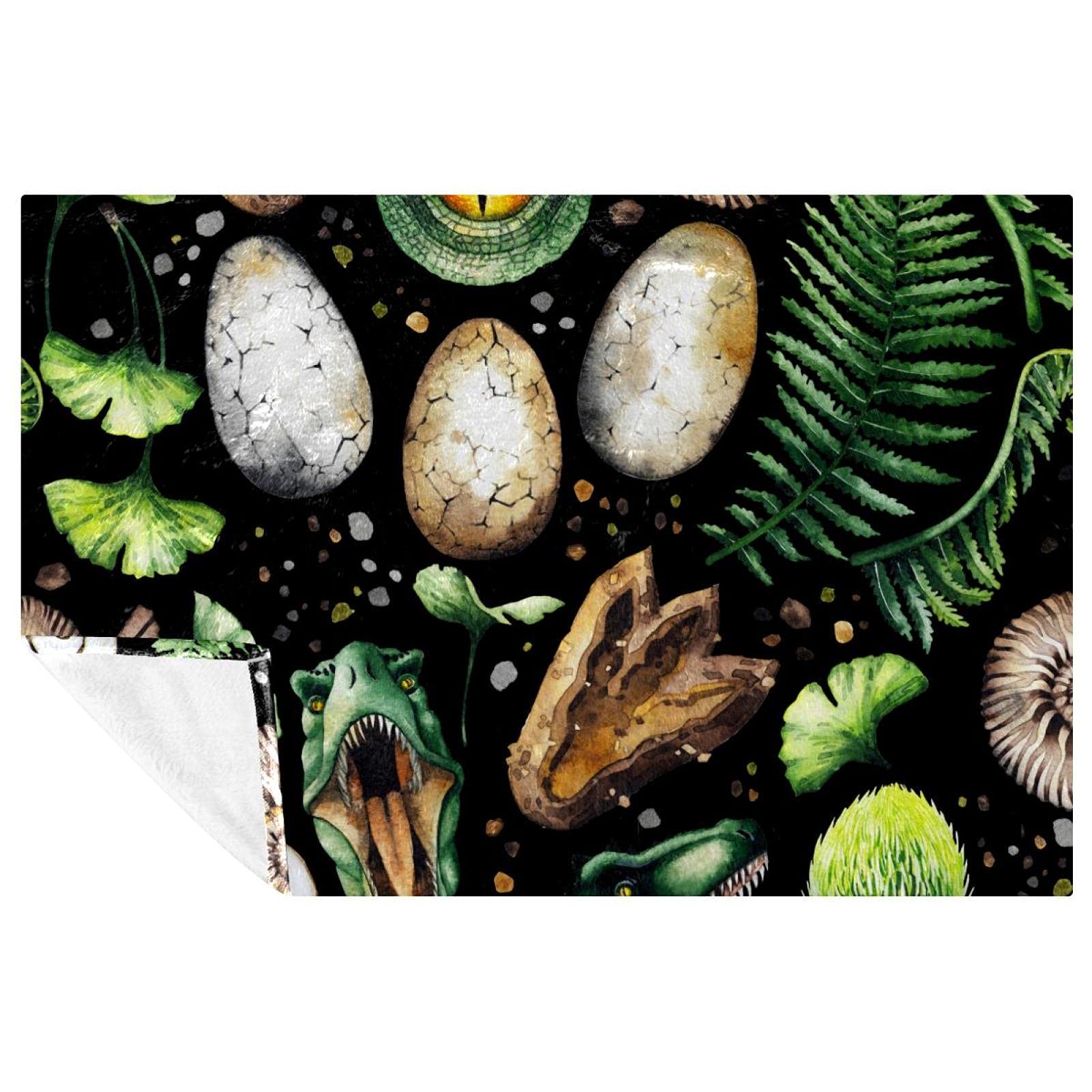 Couverture dinosaure 150 × 100 cm de qualité supérieure pour lit et sofa