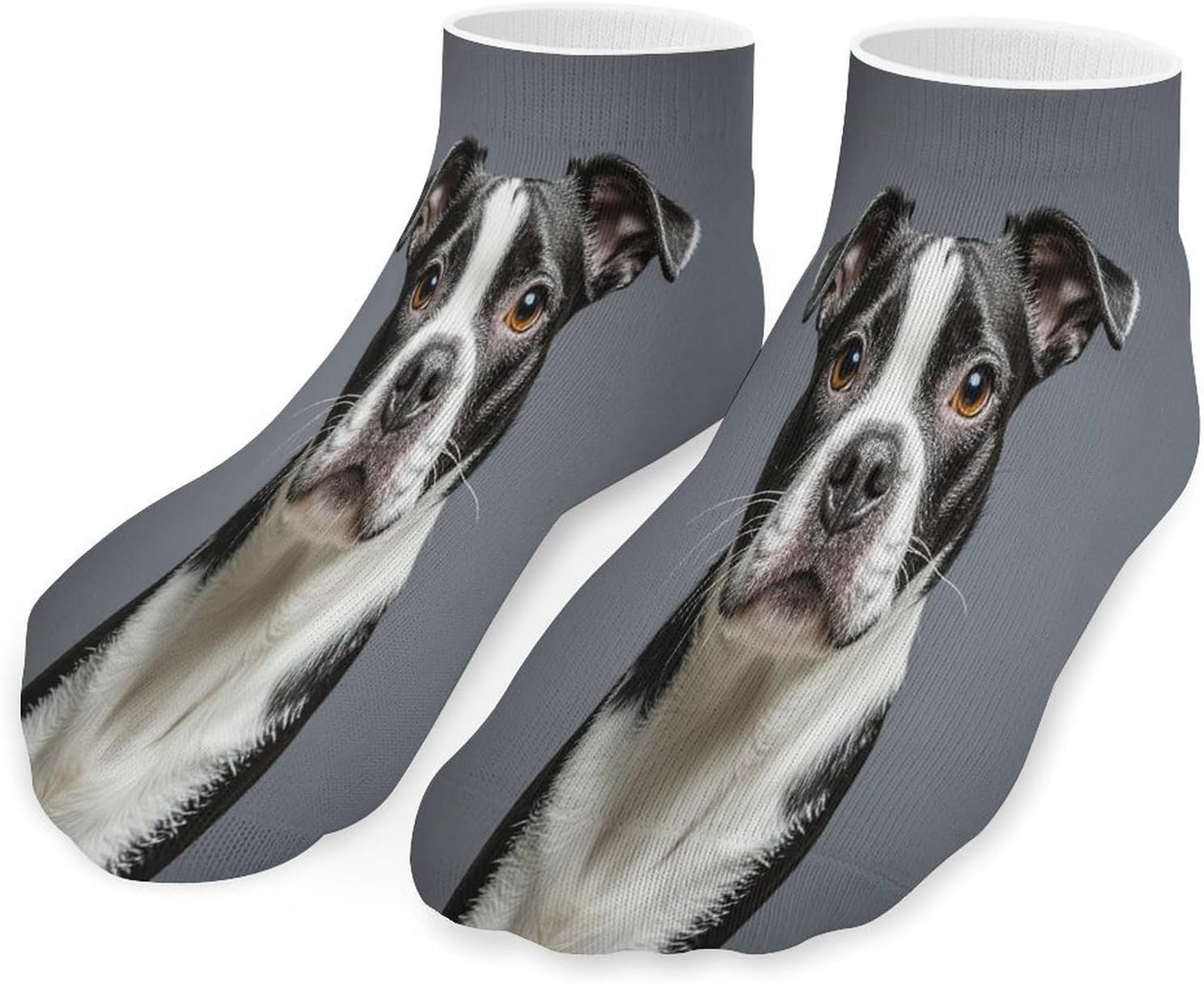 Boston Terrier Ankle Sock-Low Cut Breathable,Basketball Socks for Men Women,Tube Socks for Work Sports
