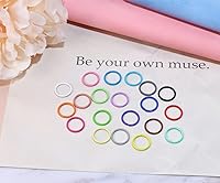 Vista 2 de Shapenty 20 colores de 0.394 in de hierro abierto anillos de salto conectores de anillos divididos para llavero, collar, pulsera, pendientes