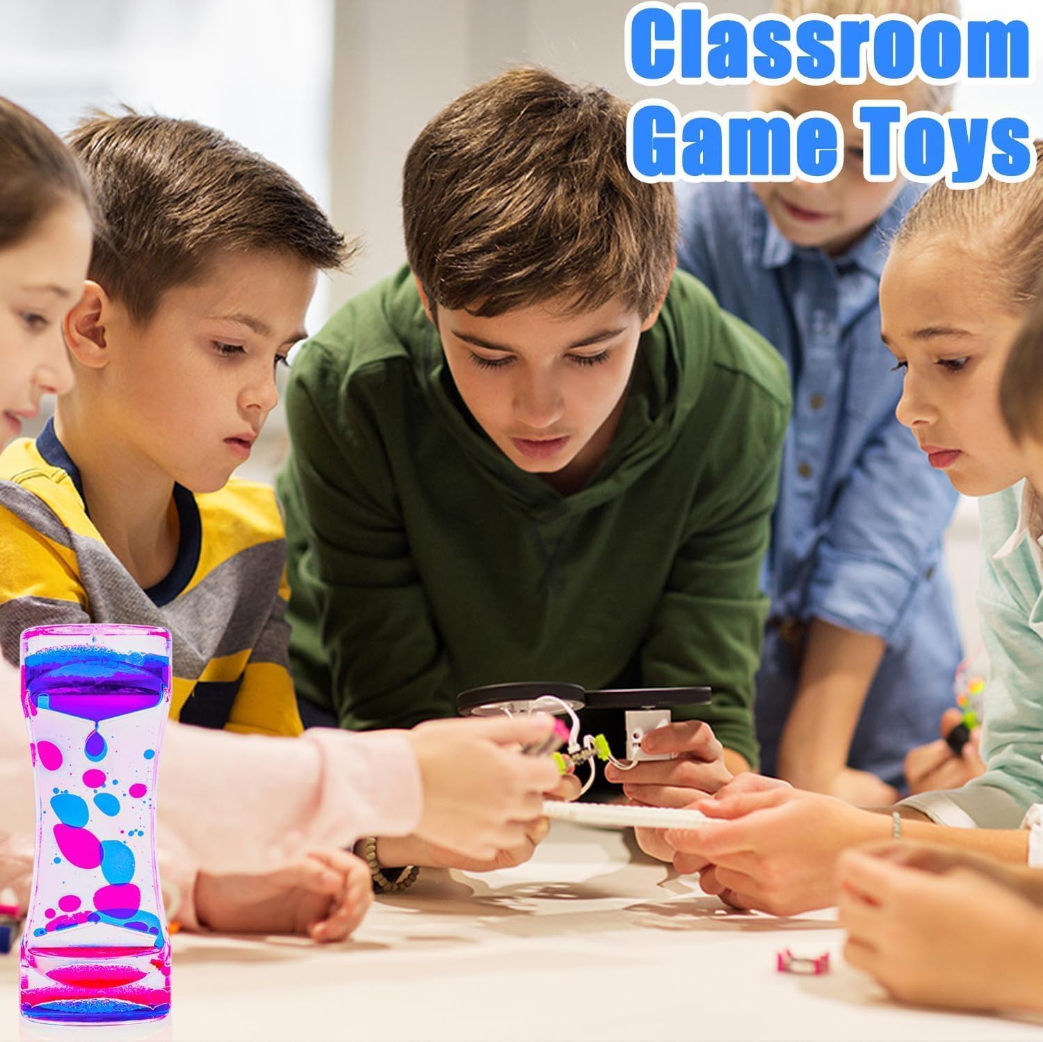 6 Pcs Liquid Motion Bubbler Sensory Toys, Liquid Timer AnxietyCalming Toys for Kids Adults, Party Favors, Classroom Prizes Easter Birthday Gift for Kids - Image 6
