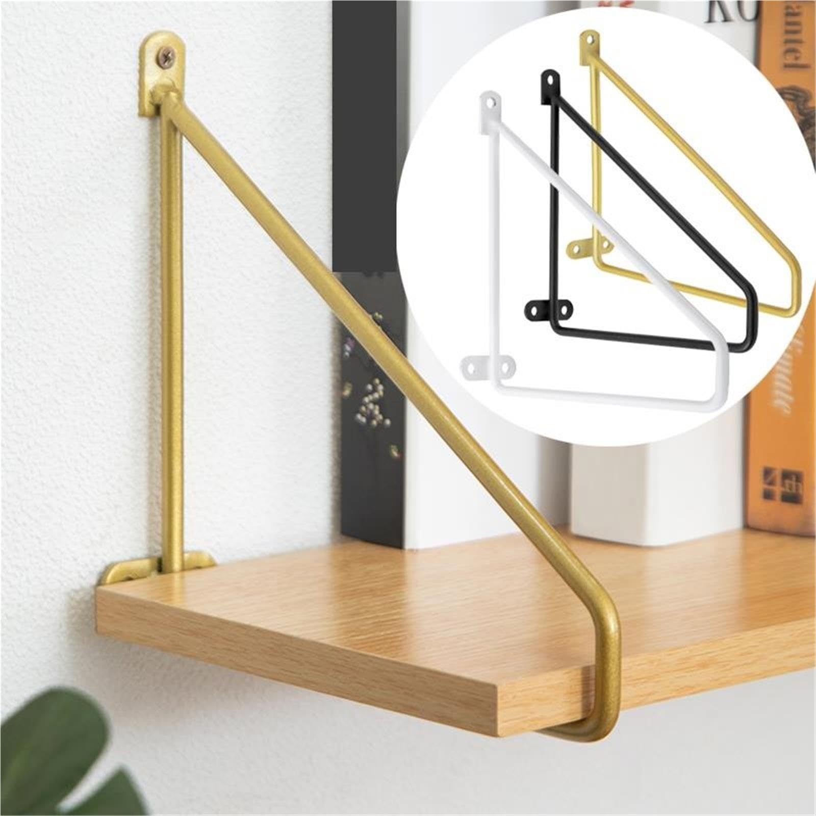 Soporte triangular de 2 piezas soporte placa capa dorada