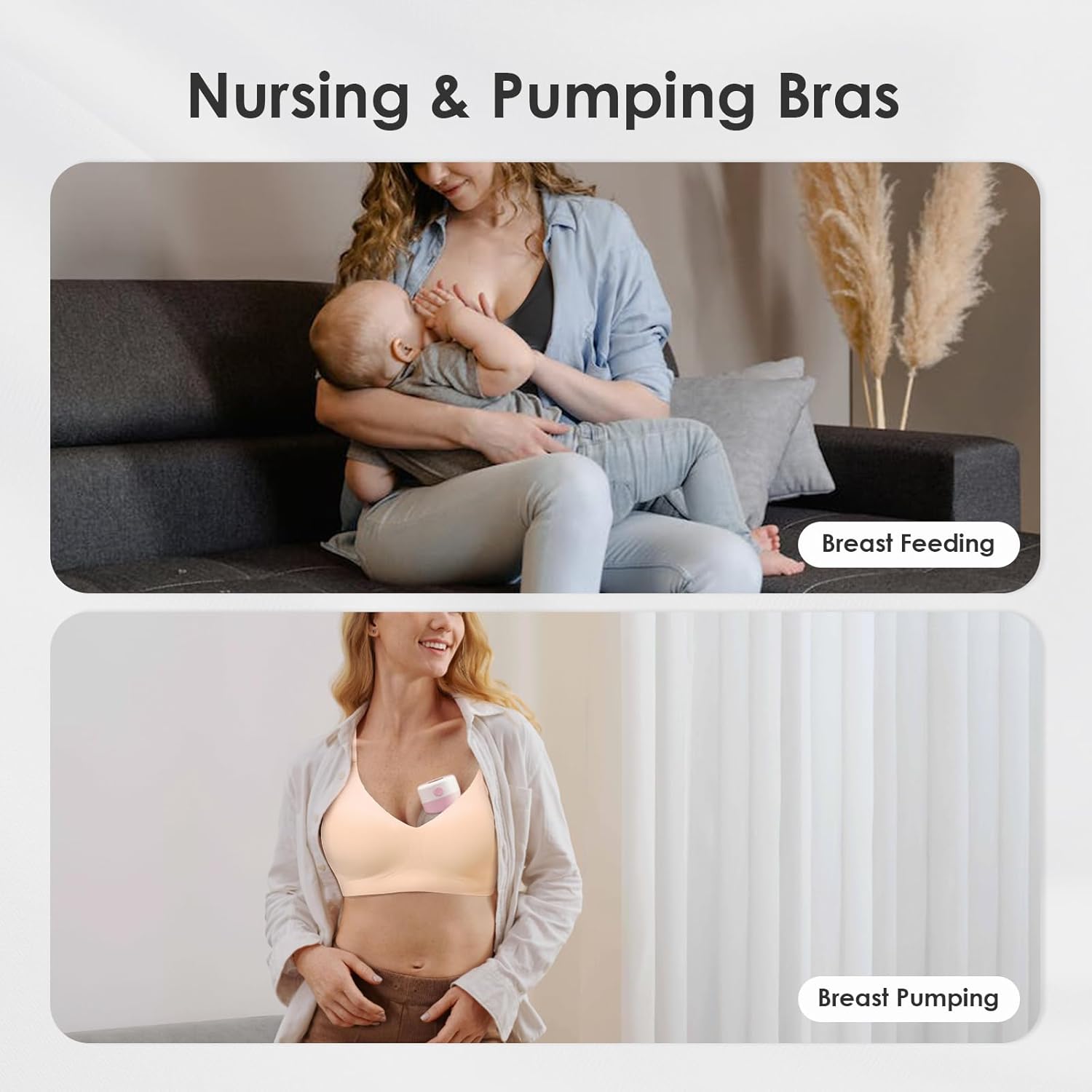 As Fairy Seamless Nursing Bras for Breastfeeding Soft Wireless Sleep Maternity Bralette Regular and Plus Size - Image 5