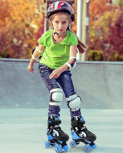 Miniatura 6 de Patines de Ruedas para Niños, 4 Patines de Ruedas Ajustables con Ruedas Iluminadas, Patines de Ruedas para Niñas y Niños, Niños Principiantes para