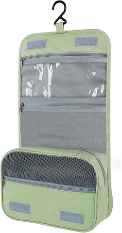 AiQInu Beauty Case da Viaggio, Borsa da toilette da viaggio per Donna Uomo,impermeabile Beauty Case con Gancio per...