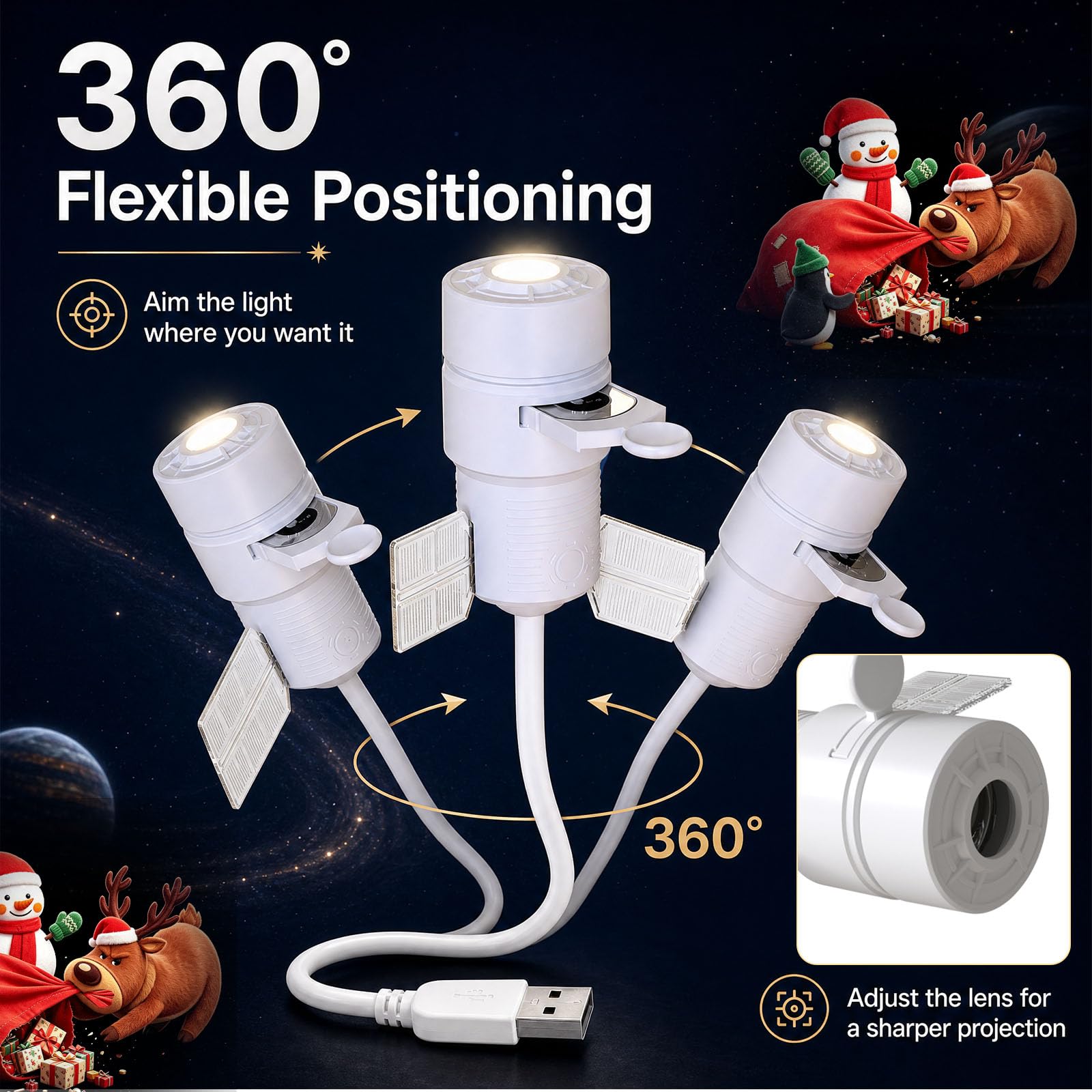 SFOUR Proiettore satellitare Galaxy con 12 pellicole di proiezione, proiettore di stelle luce notturna per camera da letto, luce spaziale touch control con timer da 45 minuti, lampada planetario