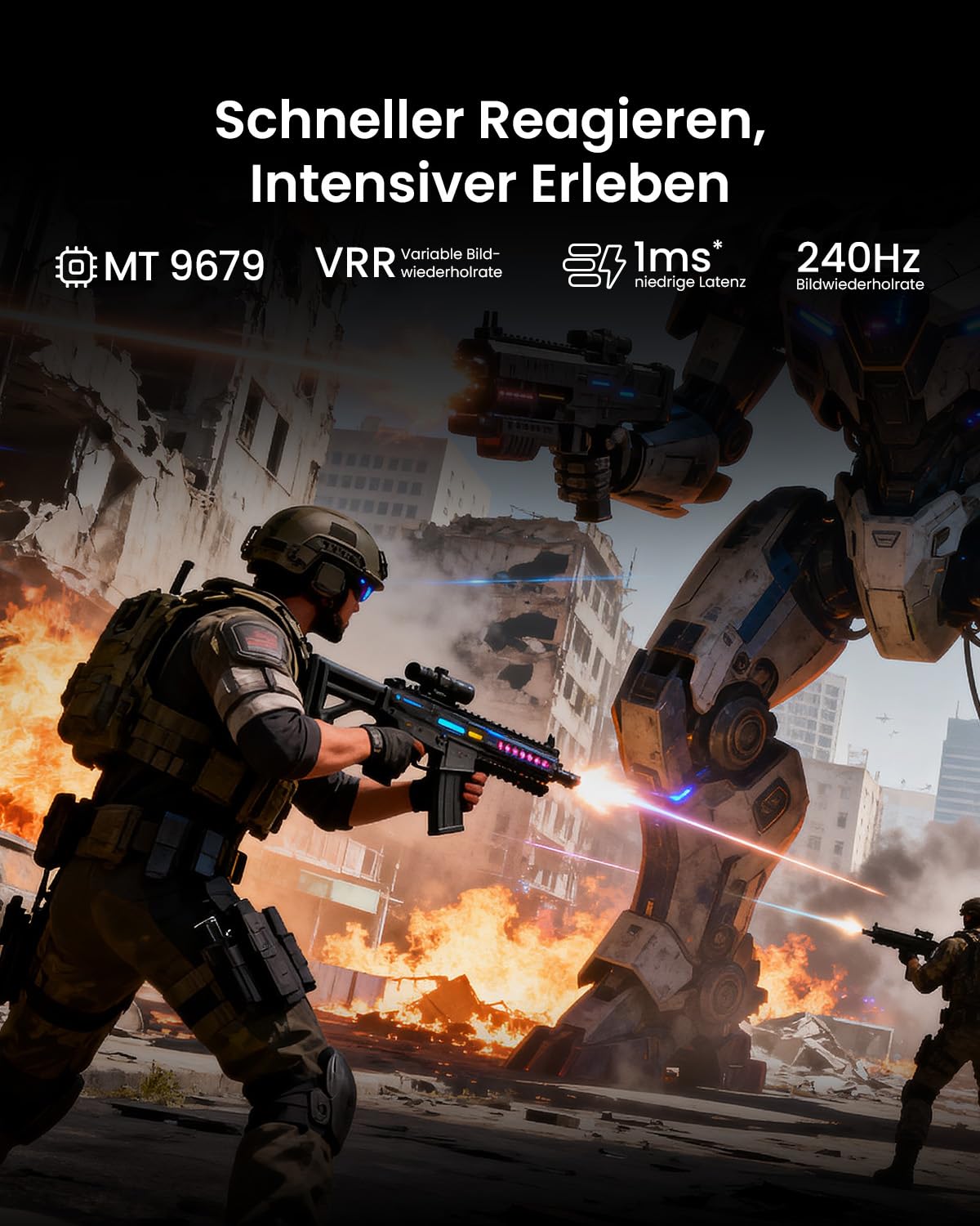 JMGO N3 Ultimate 4K Beamer Triple Laser Heimkino, 5800 ISO Lumen, Google TV mit Netflix, Lens Shift, Optischer Zoom, Motorisierte KI-Gimbal, Dolby Vision, 300", 20000:1 Kontrast, 1ms Gaming, VRR, ALLM