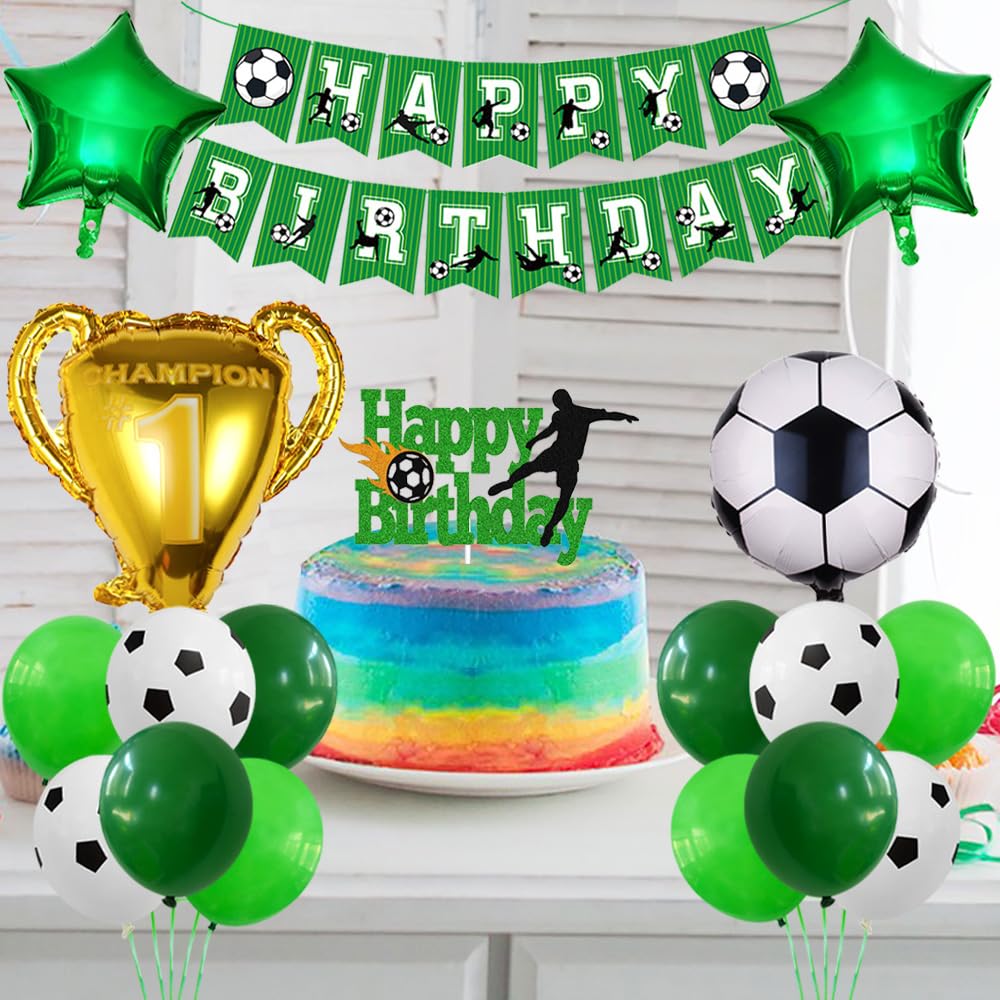 Fußball Geburtstagsdeko Für Jungen - Komplettset Mit Ballons & Girlande Für Sport-Party