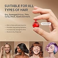 Vista 5 de Aceite para el cabello, 50 cápsulas – Vitaminas para el cabello A C E Pro B5 – Suero de tratamiento capilar – Suero para cabello encrespado y dañado