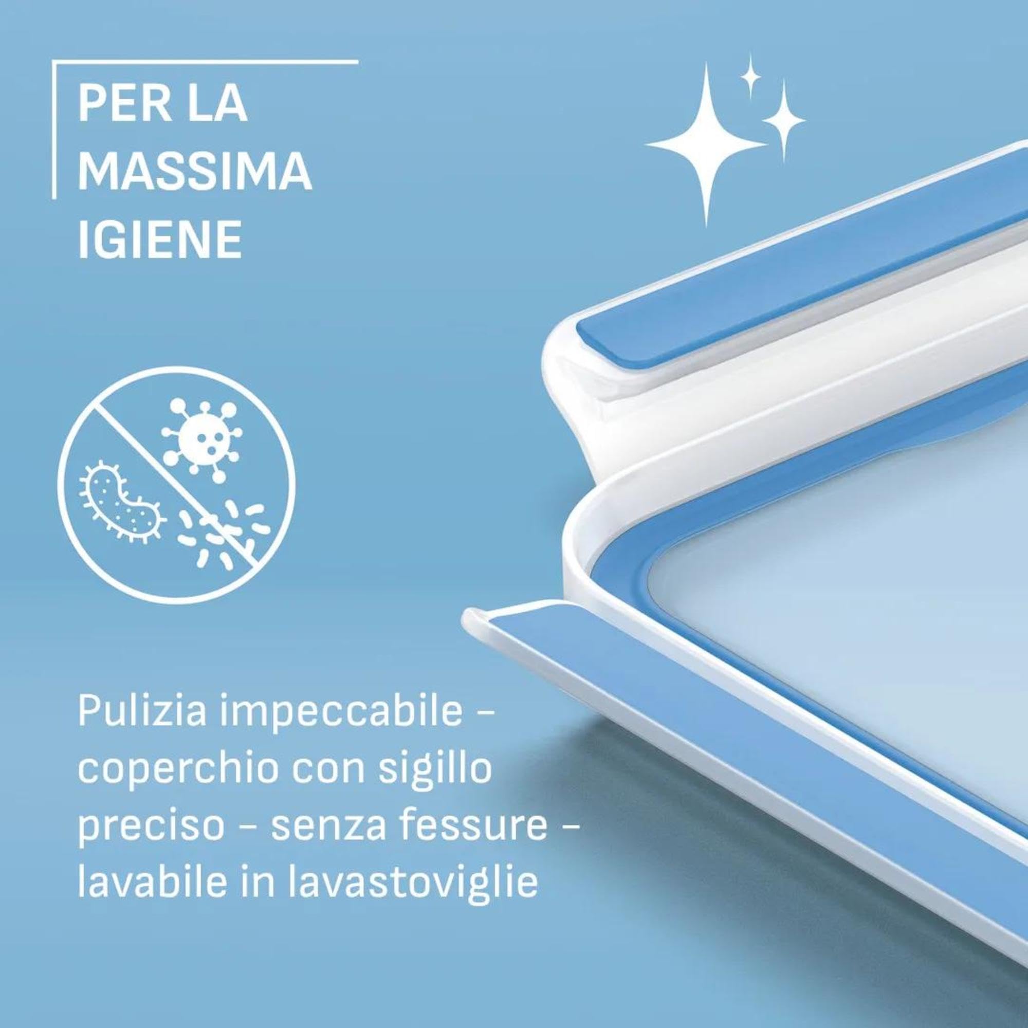Emsa Clip & Close Conservazione Alimenti Freschi, Set Mealprep, Contenitori Ermetici per Alimenti, A Prova di Perdite, Igienici, 6 x 0.8L, N1031950
