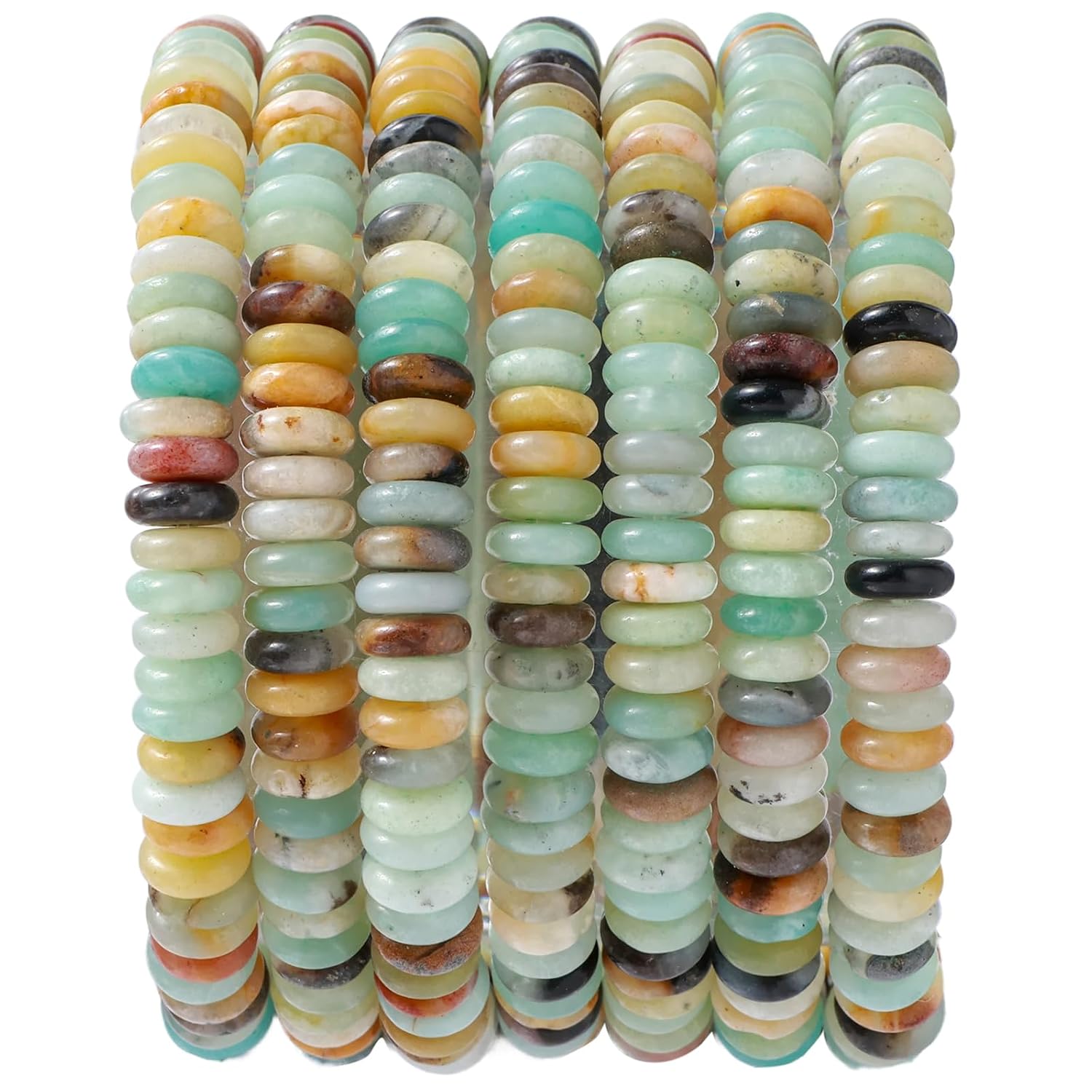 Natural Unakite Disk Stone Spacer Beads 6x2mm 38cm/str Flat Rondelle Loose Semi Gemstone Caps for Making Bracelets Necklace - Image 10