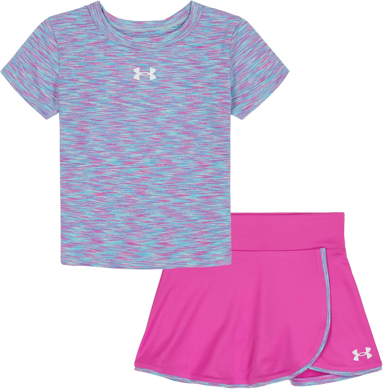 Under Armour Girls 2-piece Short Sleeve Tee and Skort Set, Lightweight and Comfortable