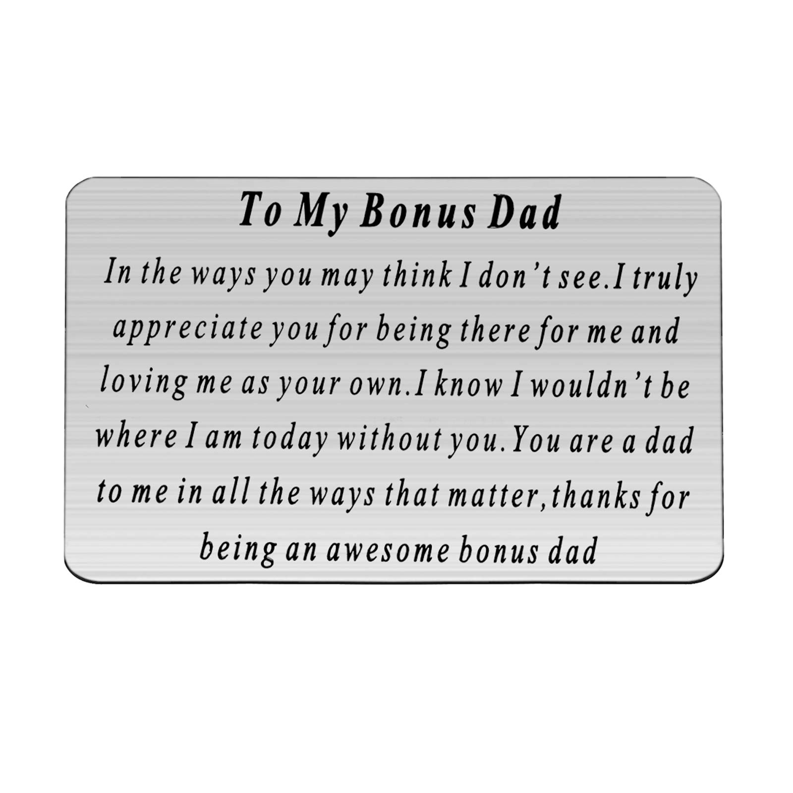 UJIMS Step dad Gifts Bonus Dad Keychain from Daughter Son Thanks for Being an Awesome Bonus Dad Birthday Jewelry