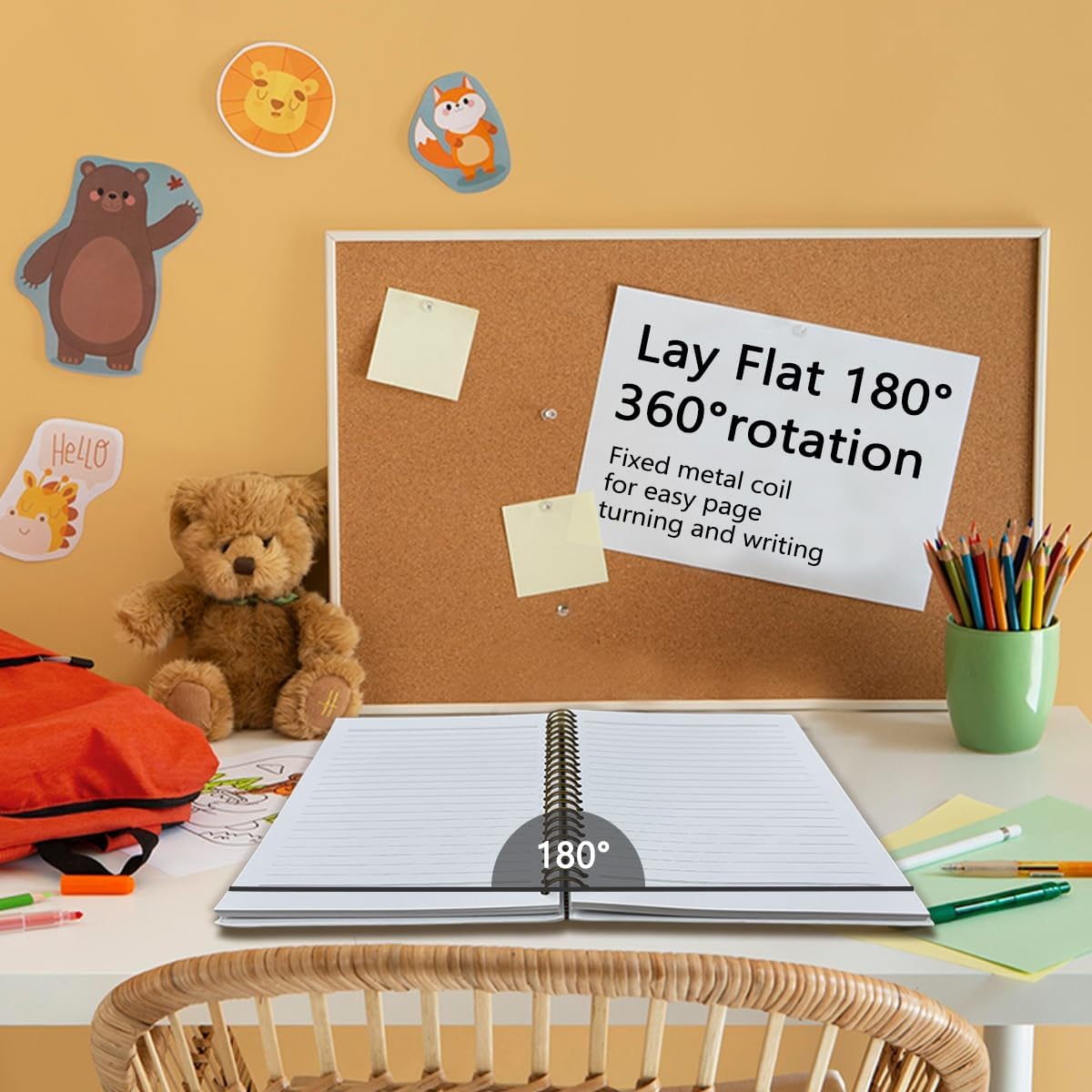 ShowDraven Initial Letter D Notebook, Personalized Gifts, Custom Notebook Journals for Writing, Monogrammed Gifts for Women, Personalized Notepads, Hardcover Spiral Notebook 5.5 x 8.3 - Image 4