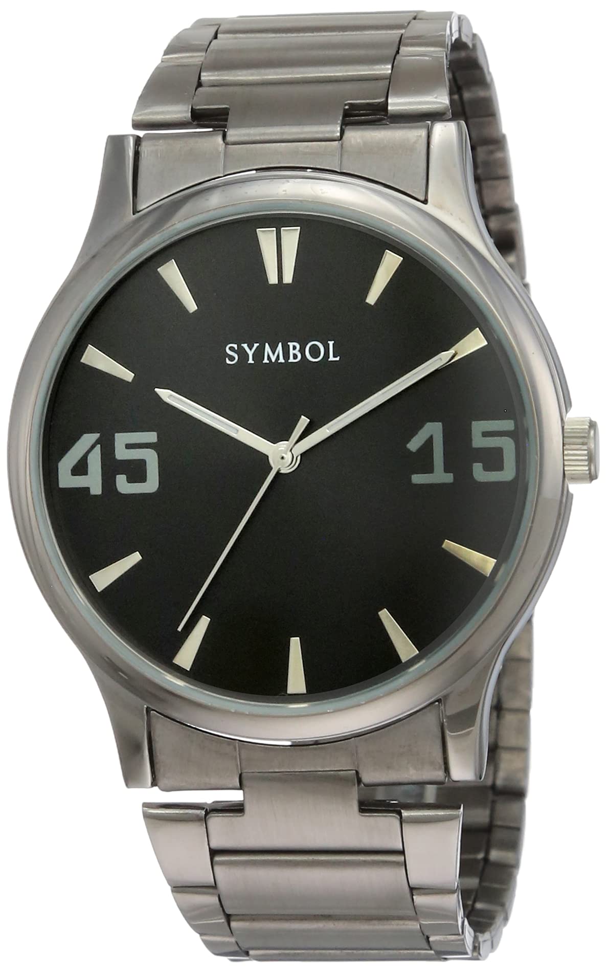 Amazon Brand - Symbol Men Stainless Steel Analog Black Dial Watch-Az-Sym-Ss21A-13C, Band Color-Gray (B08ZHVMV7G) Amazon Price History, Amazon Price Tracker