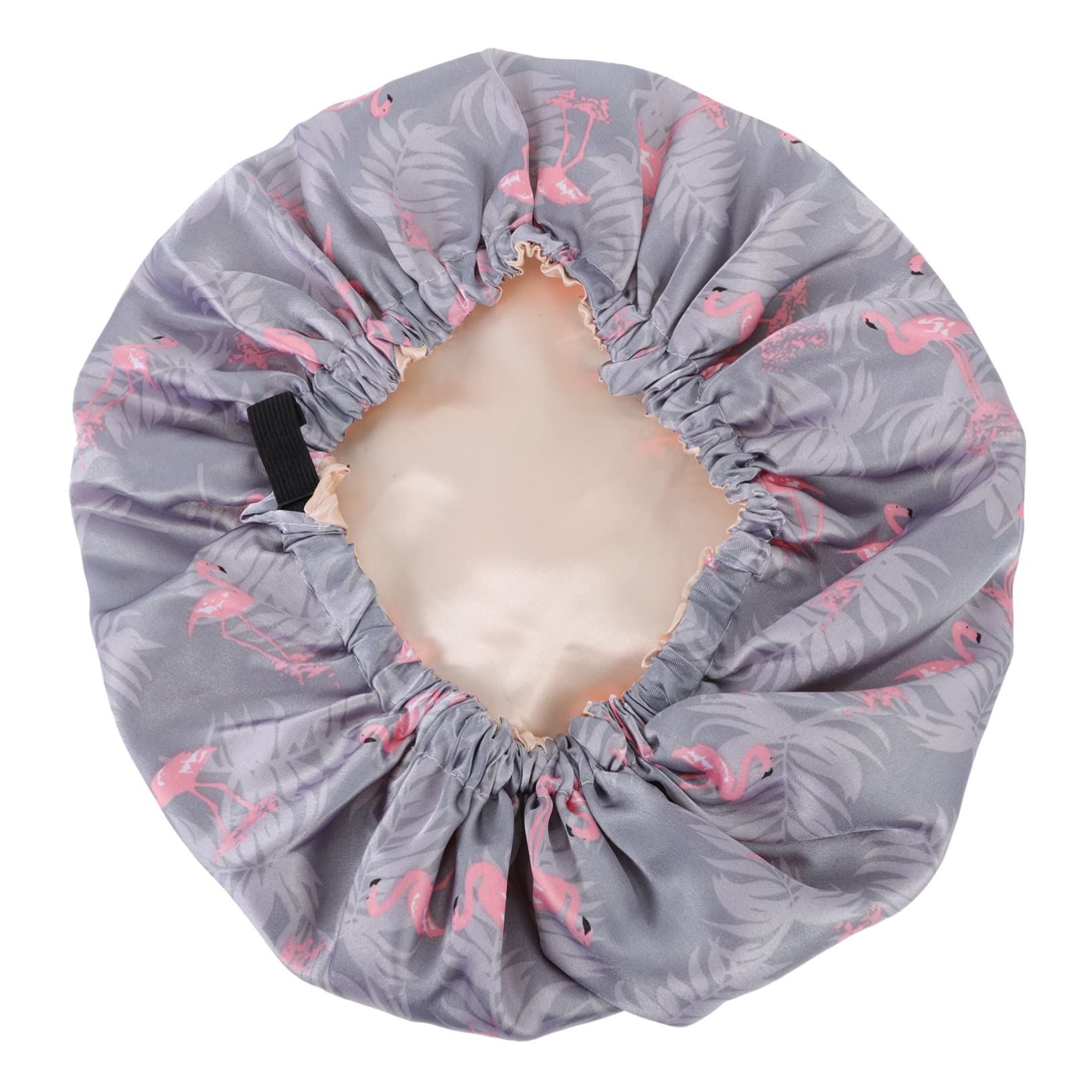 Healeved 5pièces Bonnet De Nuit Satin à Double Pour Femmes Capillaire Et Confort Pour Sommeil La Maquillage Flamant
