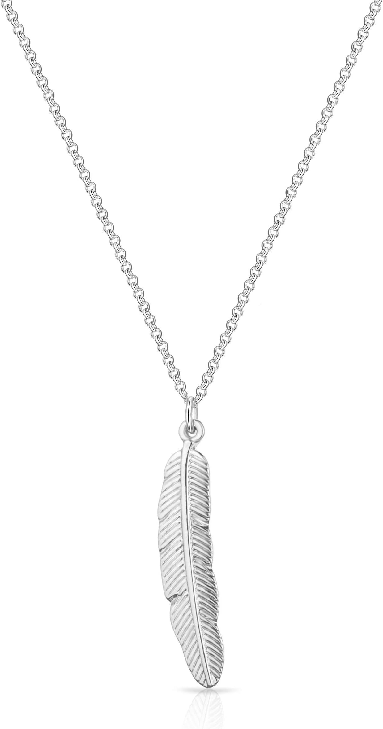 Philip JonesSilver Plated Feather Necklace