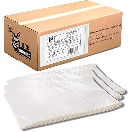 Ryhampaper 100 Pack 7.5" X 5.5" Clear Adhesive Top Loading Packing List Shipping Label Envelopes - View #2
