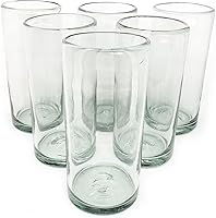 Vista 17 de Vasos grandes transparentes de 14 oz para margarita (juego de 4), vidrio reciclado, sin plomo, sin toxinas