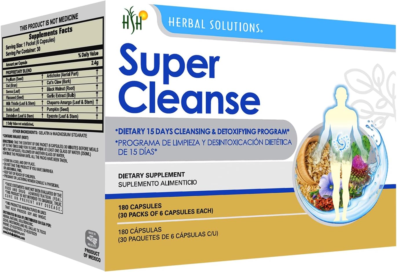 Super Cleanse : 15-Day Extra Strength Detox Program for Comprehensive Digestive System Cleansing - Colon Cleanse and Liver Cleanse