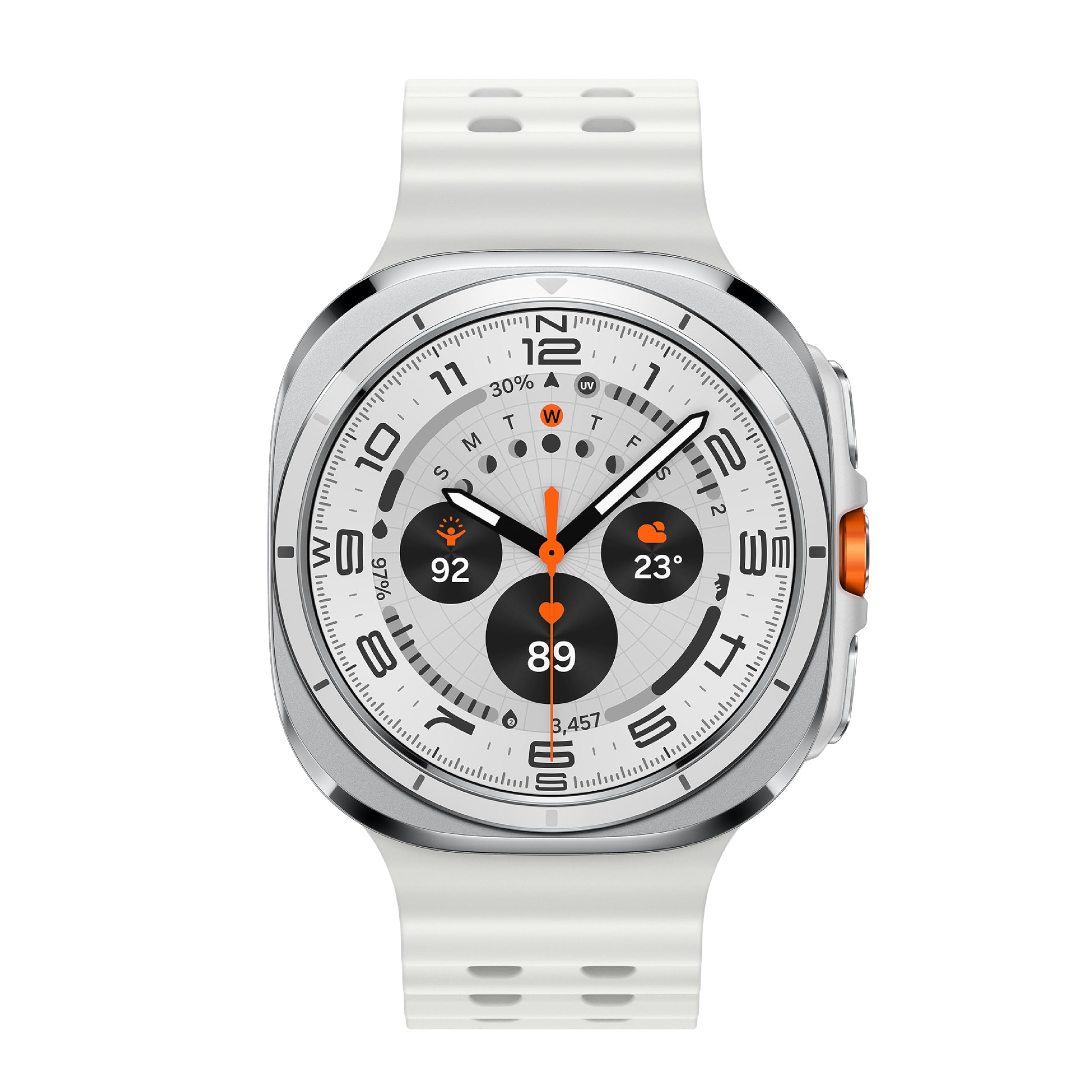 Samsung Galaxy Watch Ultra (47mm, LTE, White) with Upto 100h battery |