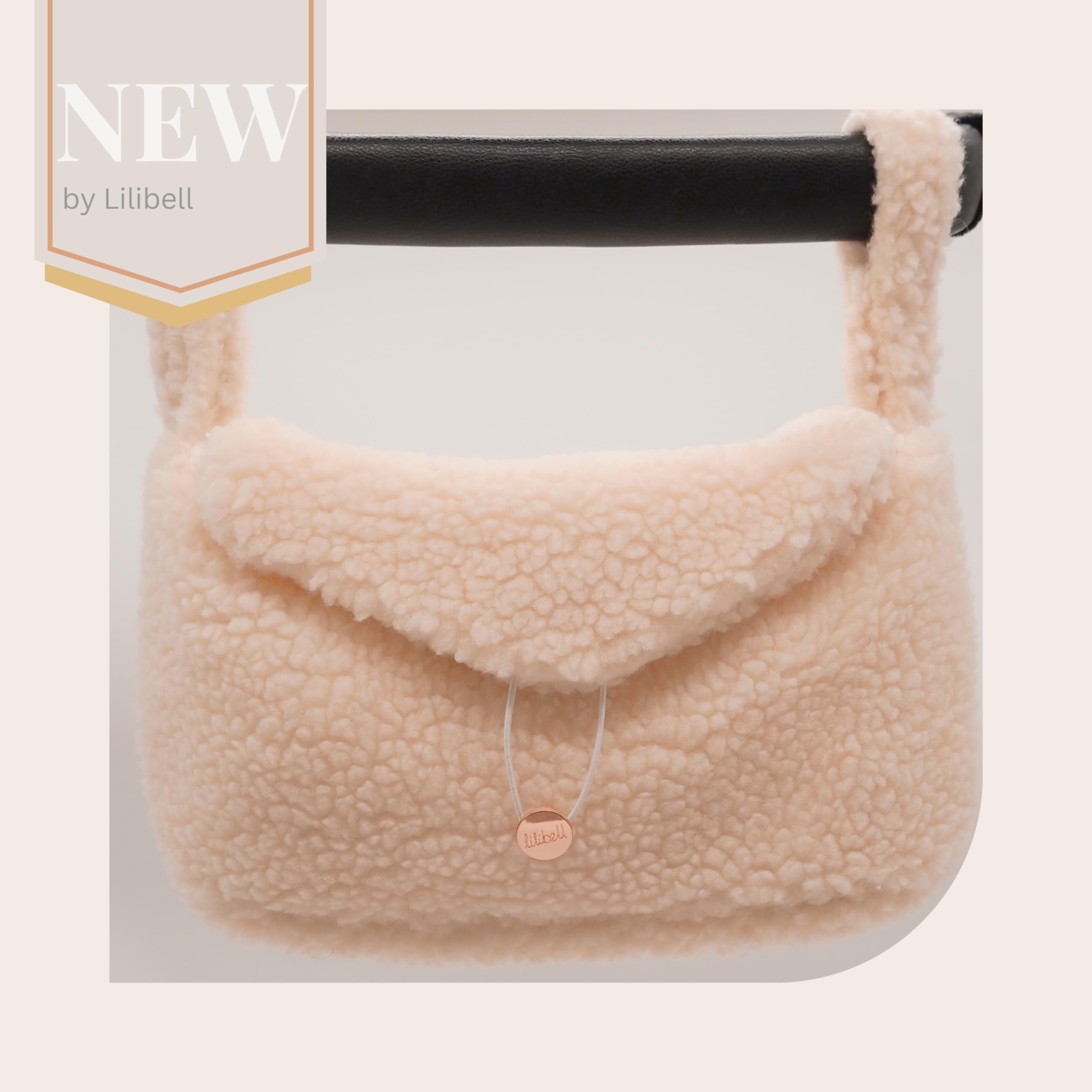 Buggy Kinderwagen Organizer mit Isolierte Getränkehalter, Universal Stylisch & Praktisch Kinderwagen tasche, waschbar Baby Wickeltasche für Kinderwagen, Bunny Bunny (Teddy Beige)
