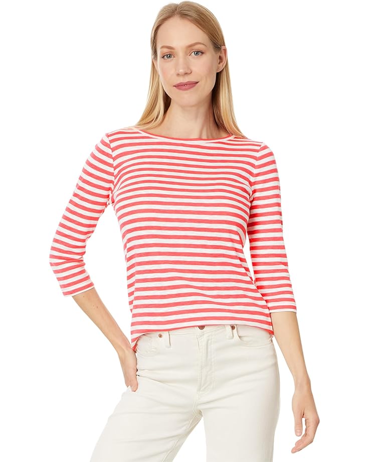 NIC+ZOE 3/4 Sleeve Stripe Boat Tee - Main View