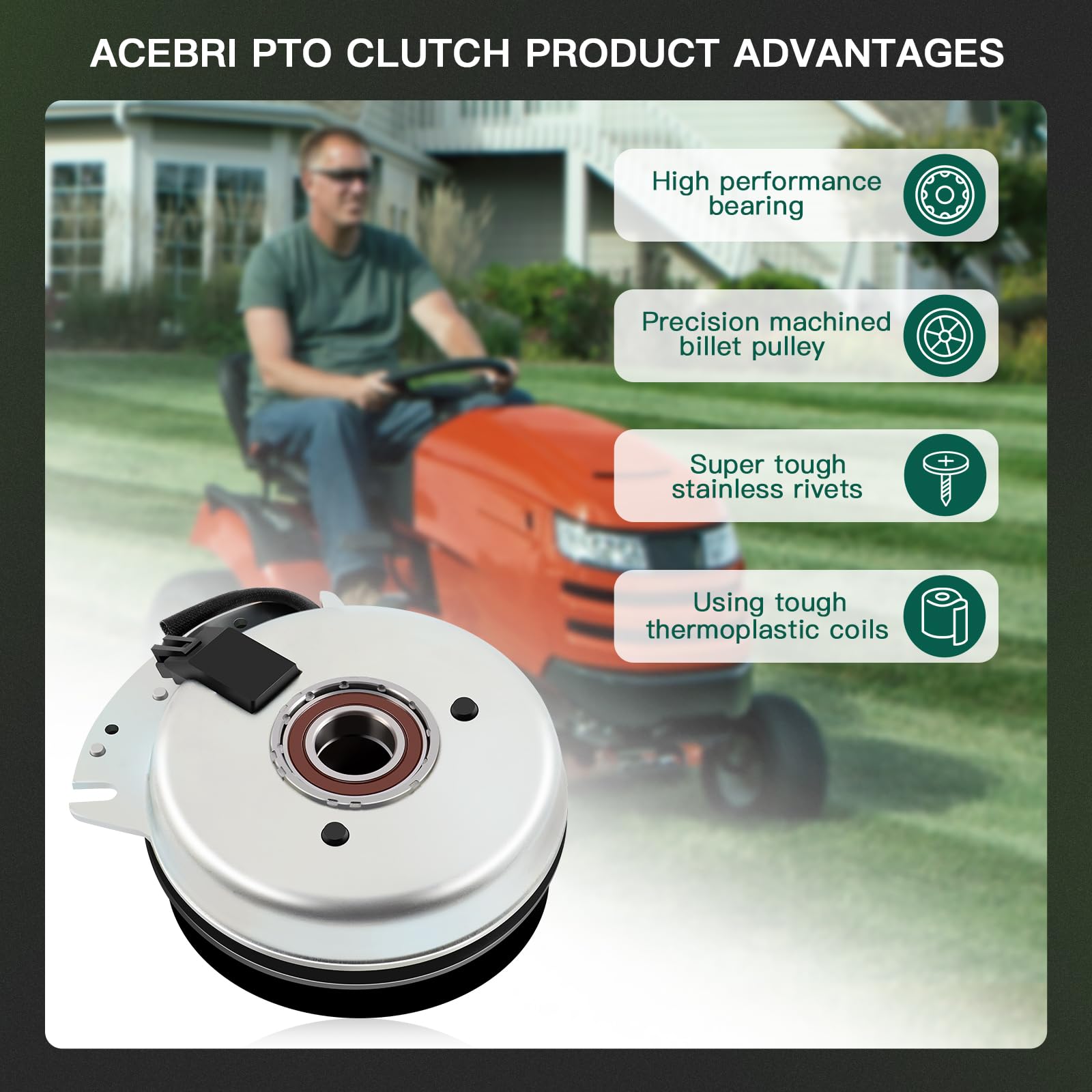 Amazon.com : ACEBRI PTO Clutch for Exmark Lazer Z (LZ18KC523