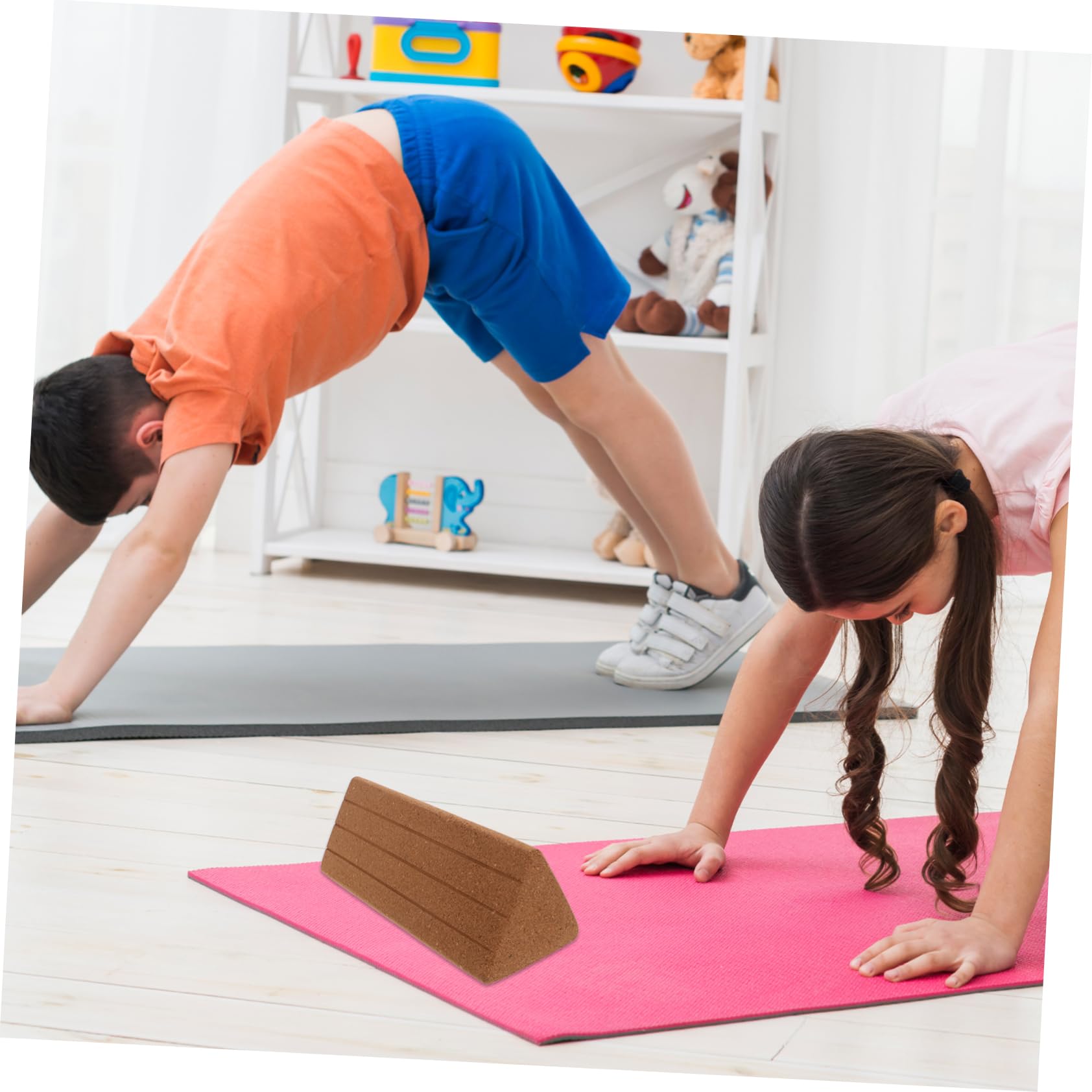 Hemobllo Bloques De Yoga De Corcho Para y Ejercicio Bloques De Triangulares Adultos Soporte Prácticas De Yoga y