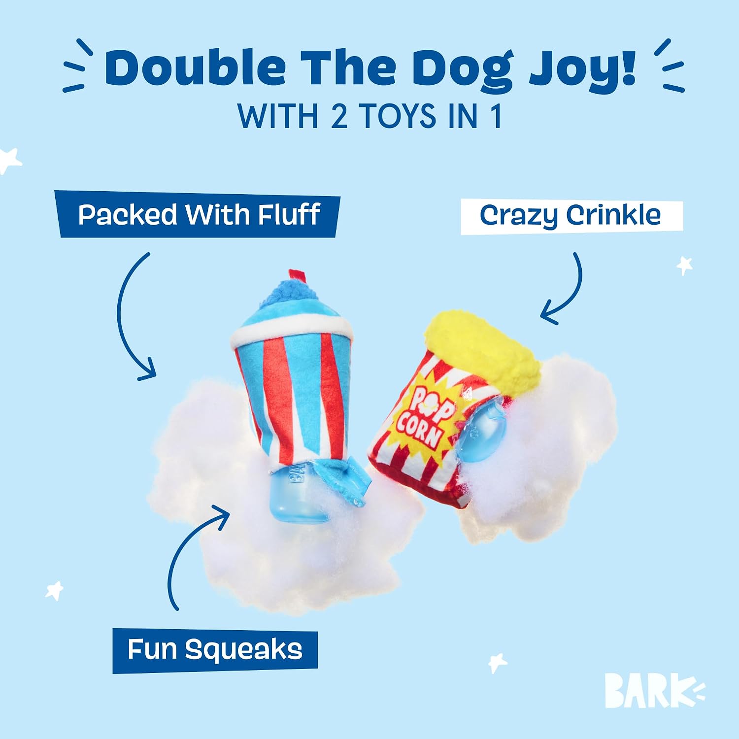 BarkBox Movie Bites Interactive Plush Dog Toy Bundle image 2