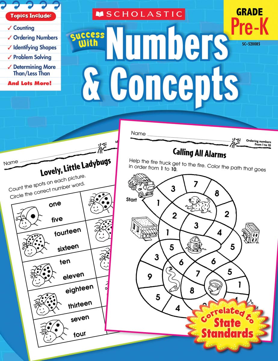 Scholastic Success with Numbers & Concepts Workbook