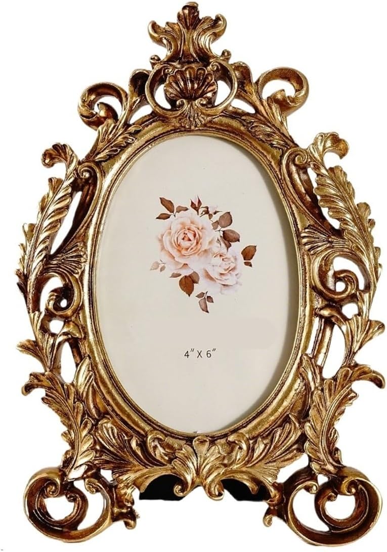 1pc Lace Oval Decoration Photo Frame For Home(6cun)